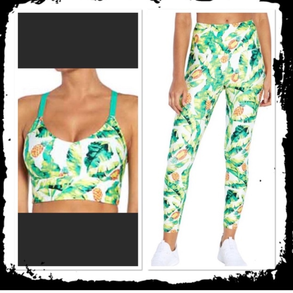 Wildfox Palms and Pina Matching Workout Set NWOT